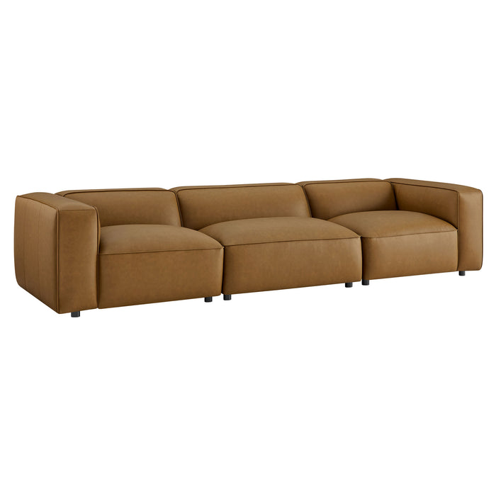 Auren 6-Piece Upholstered Vegan Leather Modular Sofa by Modway