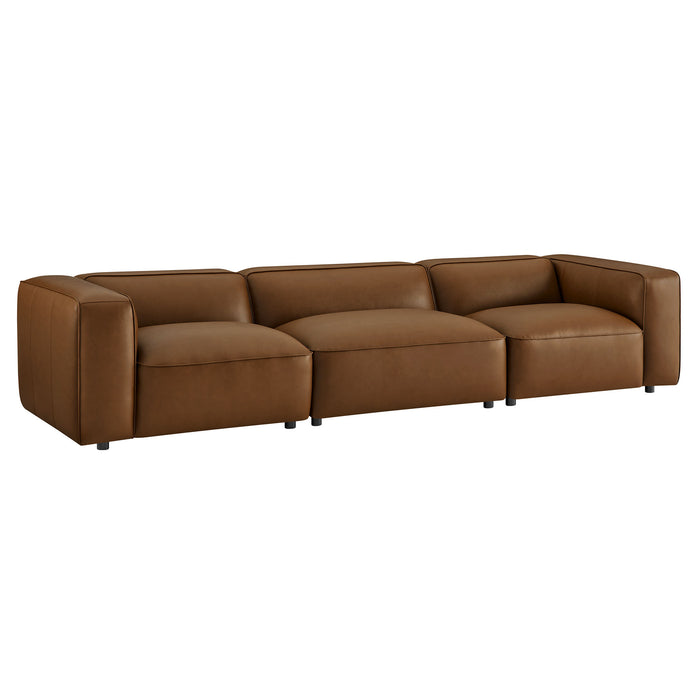 Auren 6-Piece Upholstered Vegan Leather Modular Sofa by Modway