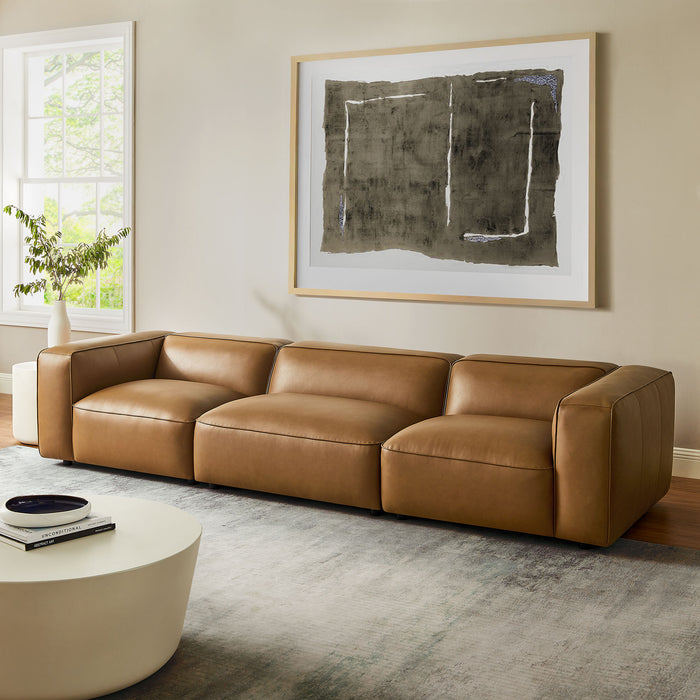 Auren 6-Piece Upholstered Vegan Leather Modular Sofa by Modway