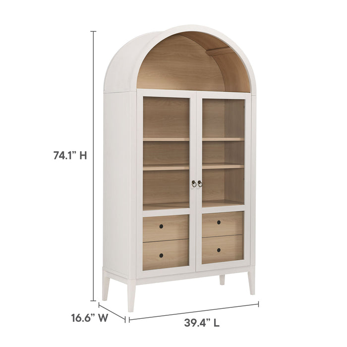 Nolan 74" Tall Wide Arched Storage Display Cabinet by Modway