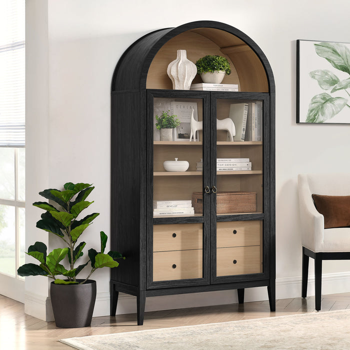 Nolan 74" Tall Wide Arched Storage Display Cabinet by Modway