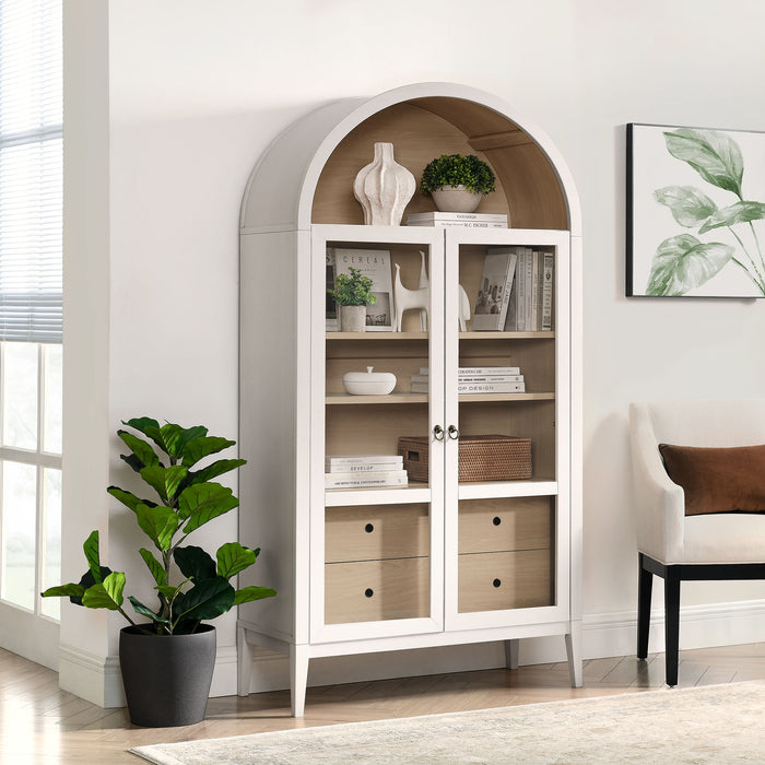 Nolan 74" Tall Wide Arched Storage Display Cabinet by Modway