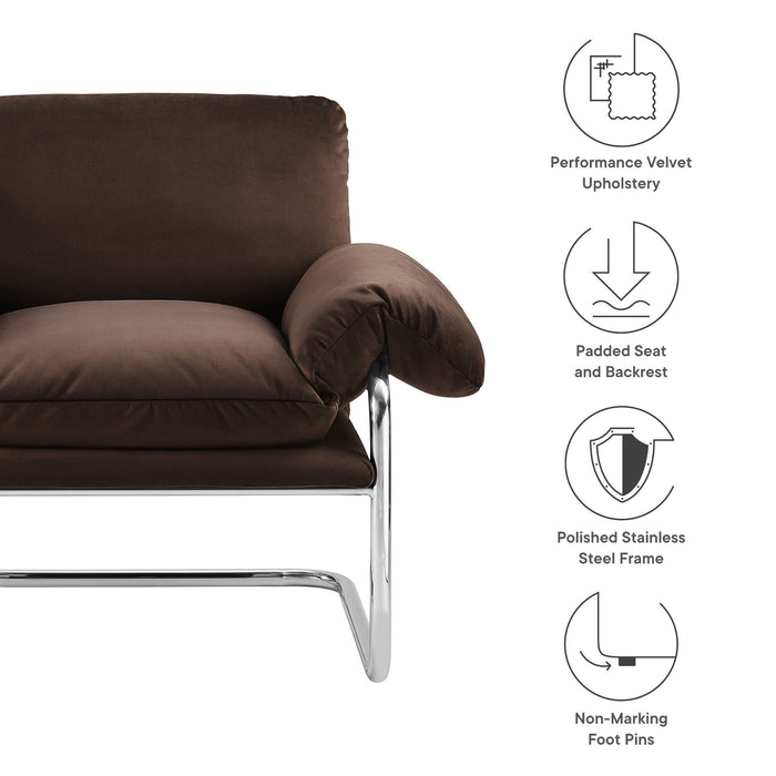 Ansel Performance Velvet Accent Chair by Modway