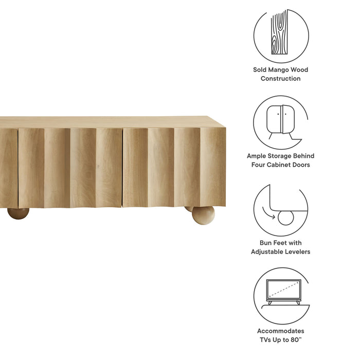 Sorren Scalloped 71" Wood TV Stand by Modway