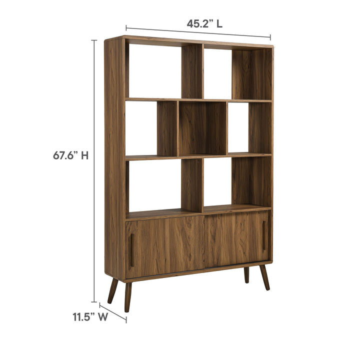 Transmit 45" Bookcase with Sliding Doors by Modway
