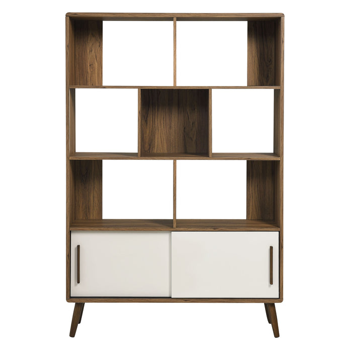 Transmit 45" Bookcase with Sliding Doors by Modway