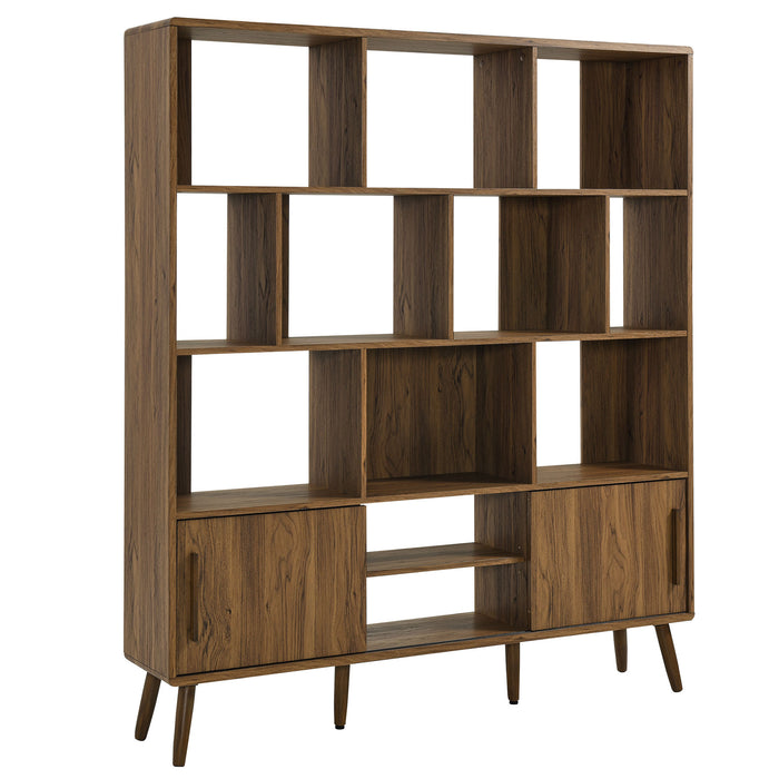 Transmit 59" Bookcase with Sliding Doors by Modway