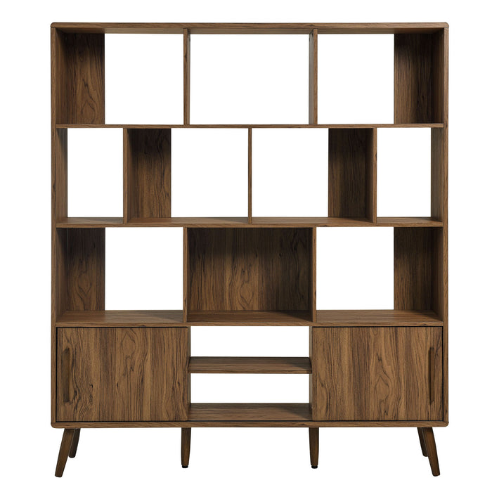 Transmit 59" Bookcase with Sliding Doors by Modway