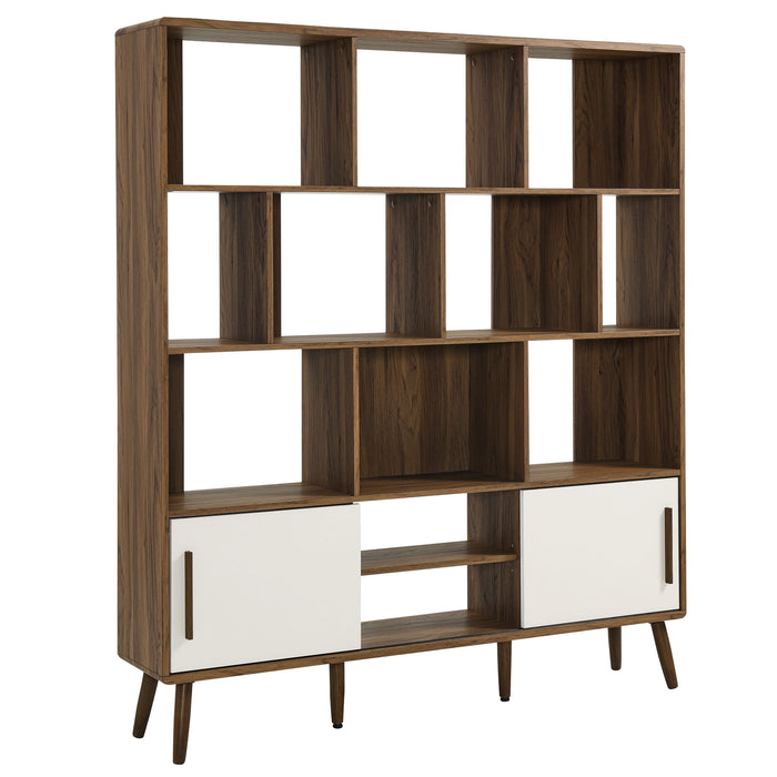 Transmit 59" Bookcase with Sliding Doors by Modway