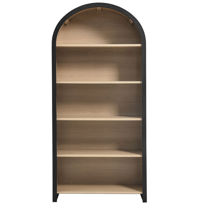 Evie Arched Wide Bookcase Display Cabinet by Modway