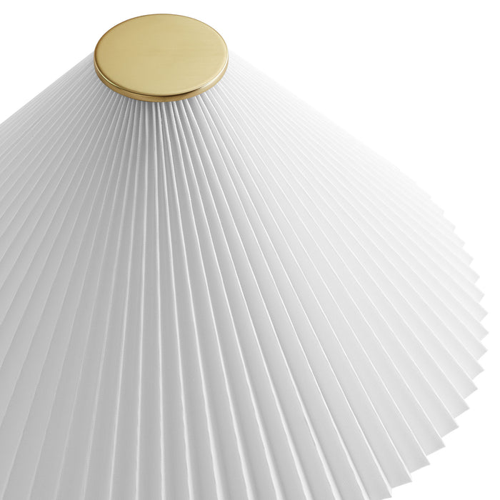 Jessica Wooden Base Table Lamp With Pleated Fabric Shade by Modway