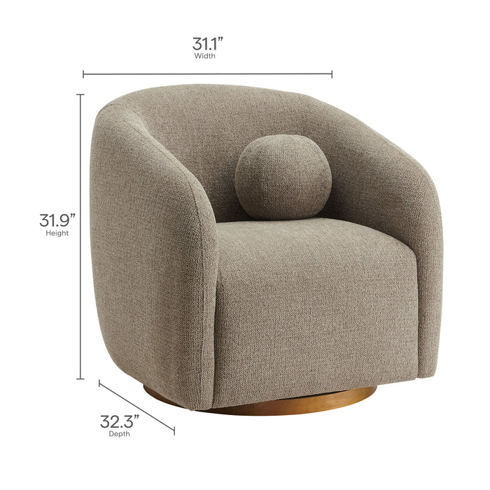 Holland Swivel Chenille Fabric Armchair by Modway