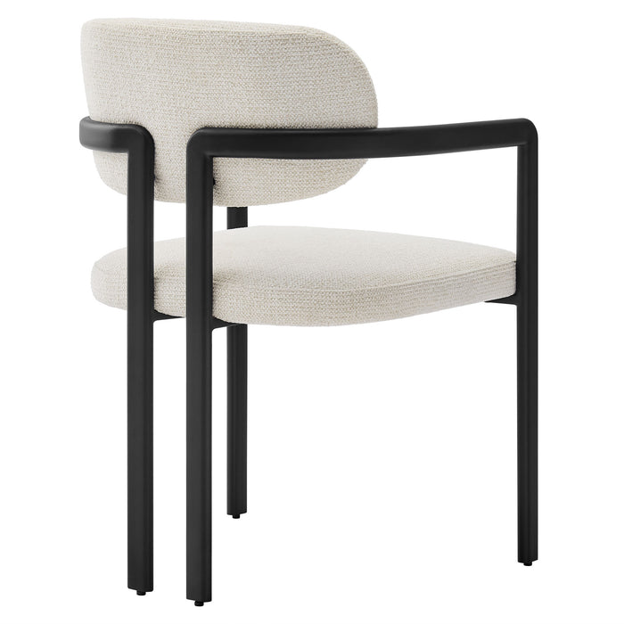 Elio Barrel Fabric and Metal Dining Chair by Modway