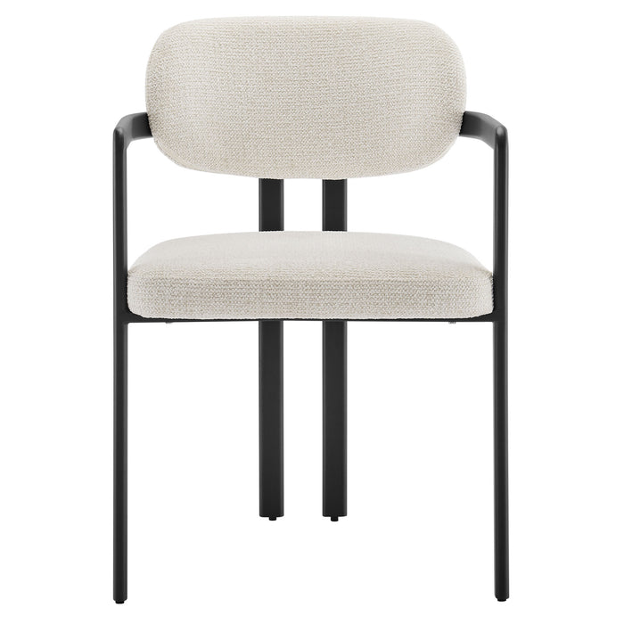 Elio Barrel Fabric and Metal Dining Chair by Modway