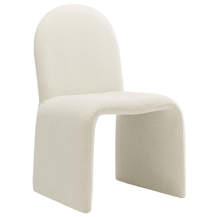 Junia Boucle Upholstered Arch Armless Dining Chair by Modway