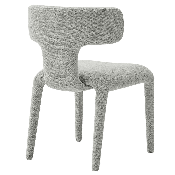 Stellan Curved Back Boucle Upholstered Dining Chair Set of 2 by Modway