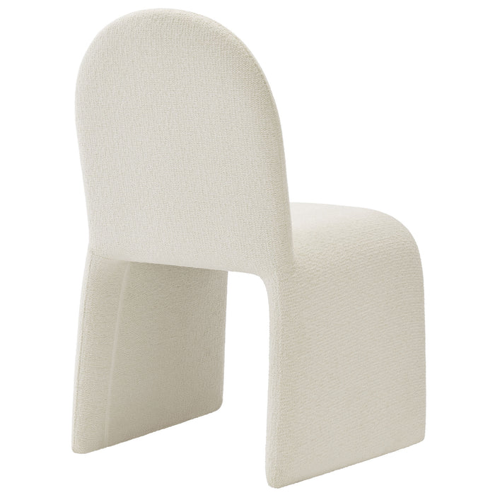Junia Boucle Upholstered Arch Armless Dining Chair by Modway