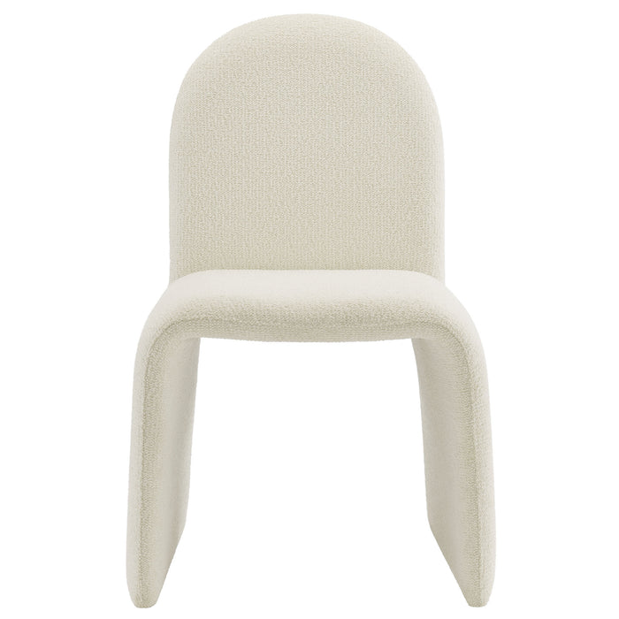 Junia Boucle Upholstered Arch Armless Dining Chair by Modway