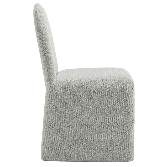 Junia Boucle Upholstered Arch Armless Dining Chair by Modway