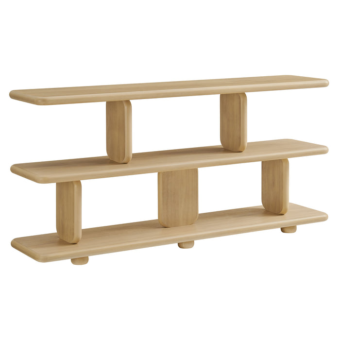 Lyle Sculptural 2-Tier Bookshelf by Modway