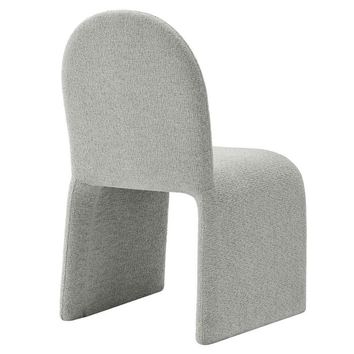 Junia Boucle Upholstered Arch Armless Dining Chair by Modway