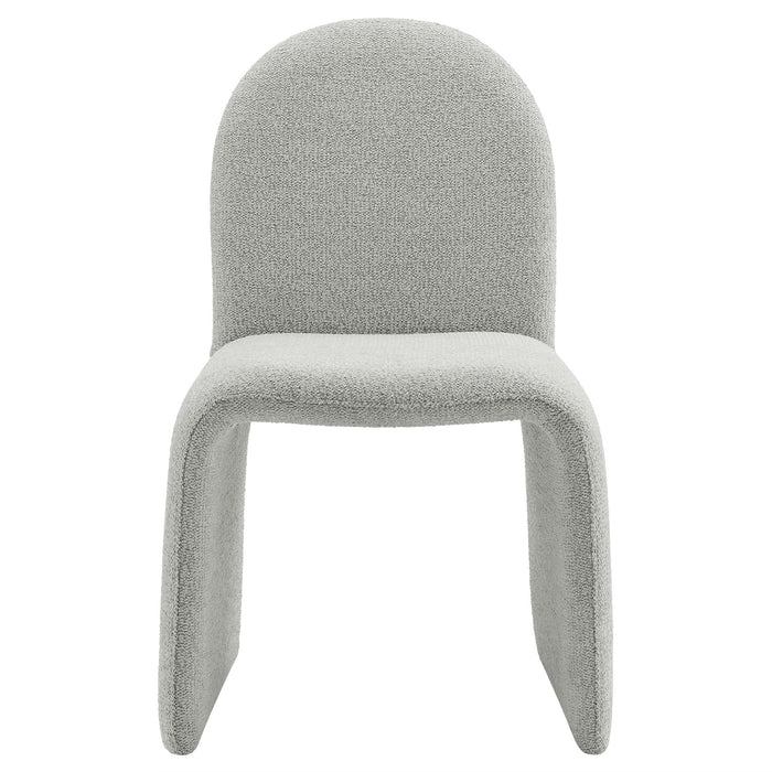 Junia Boucle Upholstered Arch Armless Dining Chair by Modway