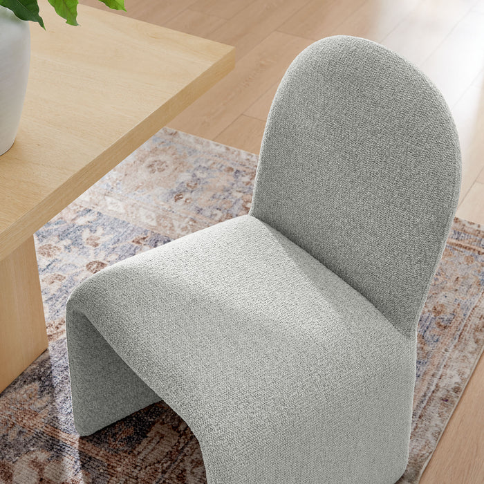 Junia Boucle Upholstered Arch Armless Dining Chair by Modway