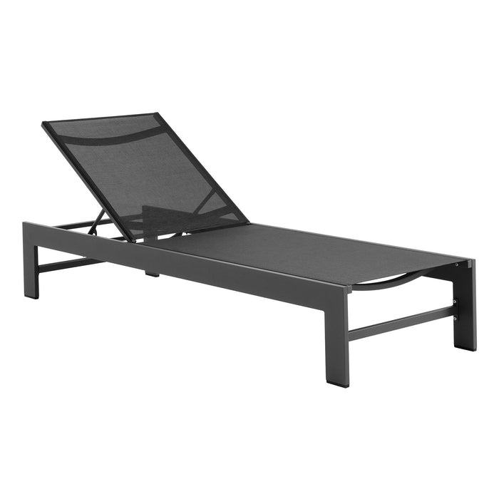 Tahoe Outdoor Patio Mesh and Aluminum Chaise Lounge by Modway