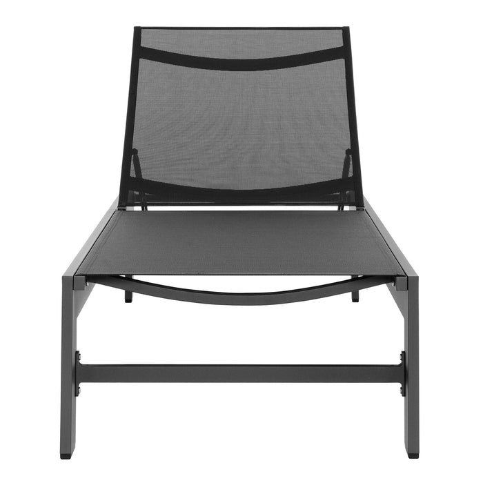 Tahoe Outdoor Patio Mesh and Aluminum Chaise Lounge by Modway