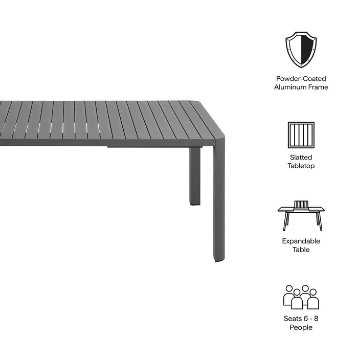 Tahoe Outdoor Patio Aluminum Extendable Dining Table by Modway