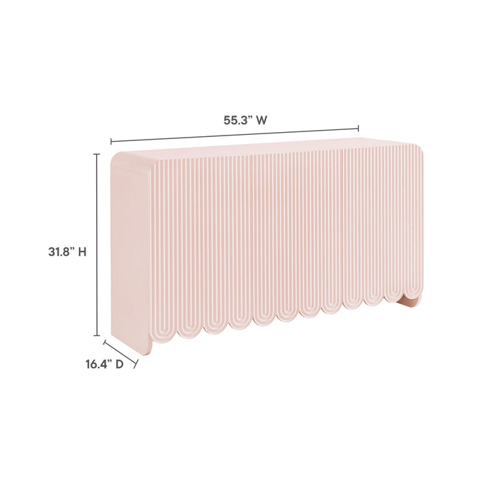 Dahlia Fluted and Scalloped Sideboard Storage Cabinet by Modway