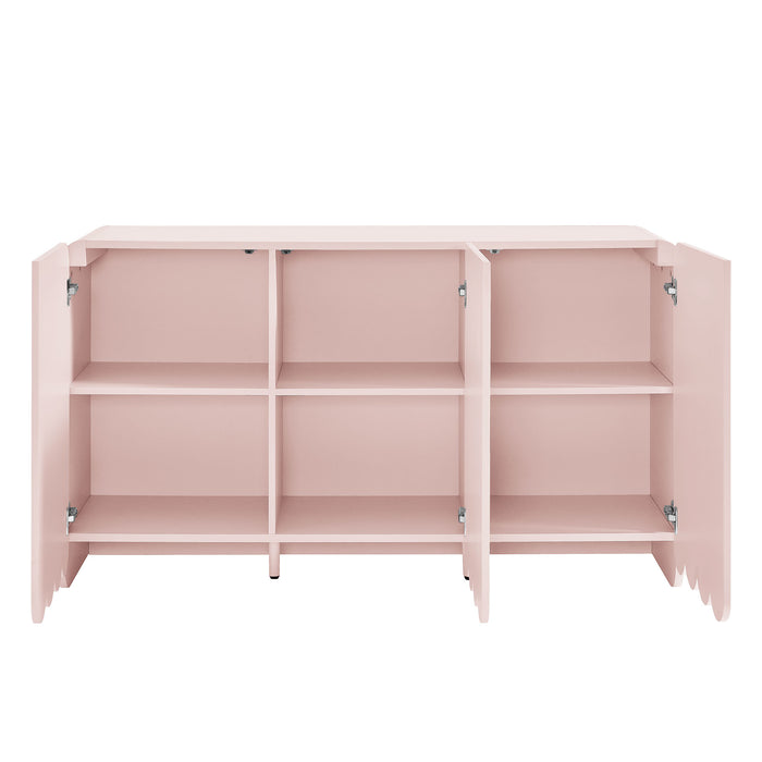 Dahlia Fluted and Scalloped Sideboard Storage Cabinet by Modway