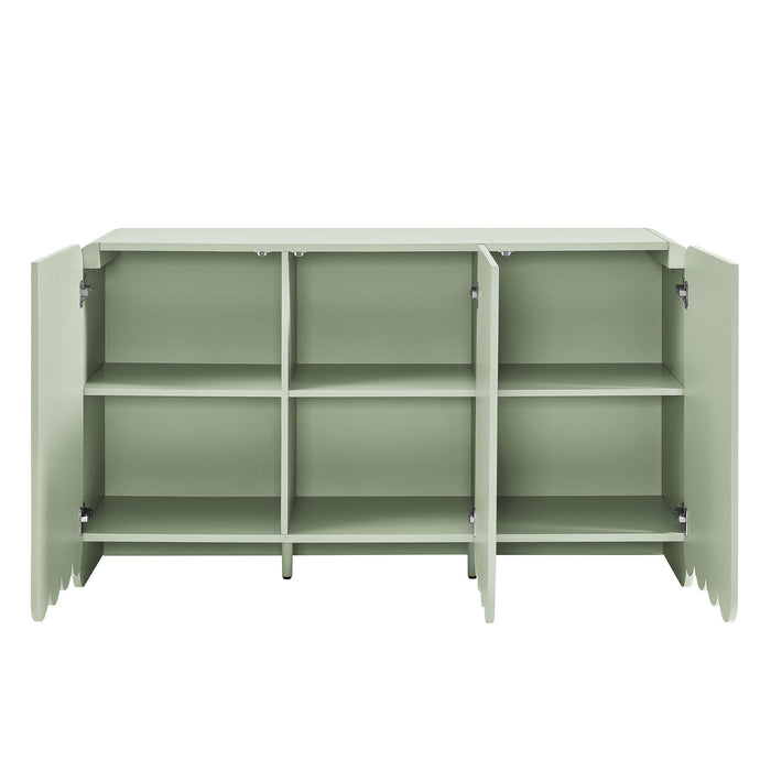 Dahlia Fluted and Scalloped Sideboard Storage Cabinet by Modway
