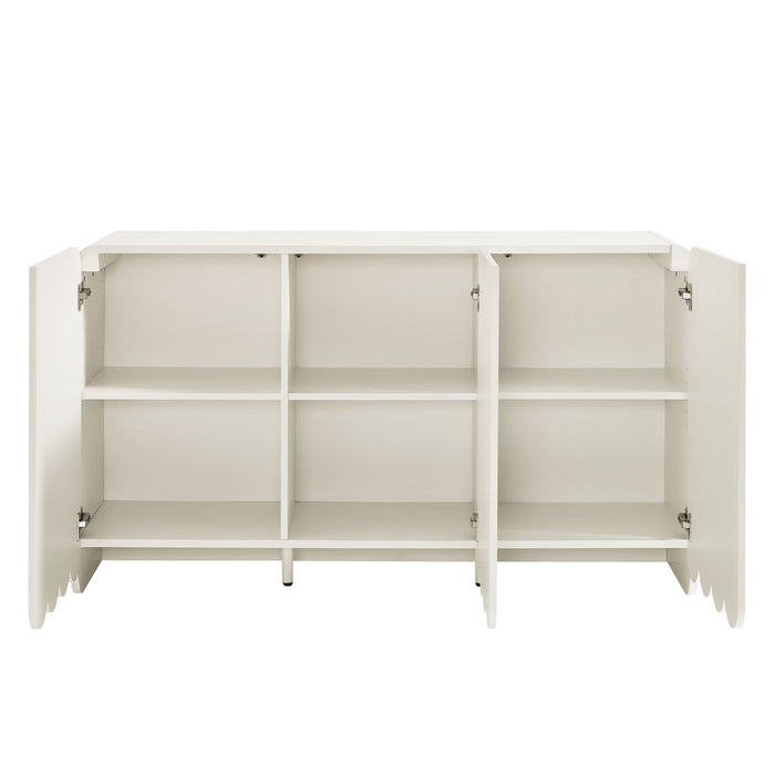 Dahlia Fluted and Scalloped Sideboard Storage Cabinet by Modway
