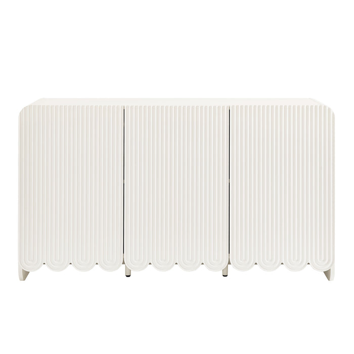 Dahlia Fluted and Scalloped Sideboard Storage Cabinet by Modway