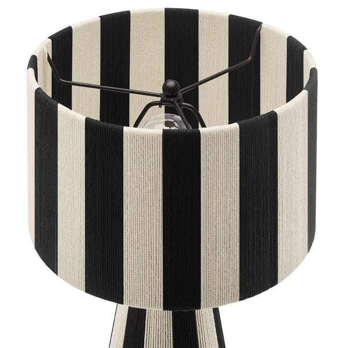 Renae Handwoven Cotton Thread Striped Table Lamp by Modway
