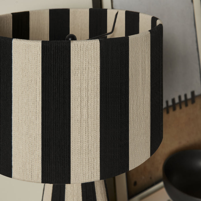 Renae Handwoven Cotton Thread Striped Table Lamp by Modway