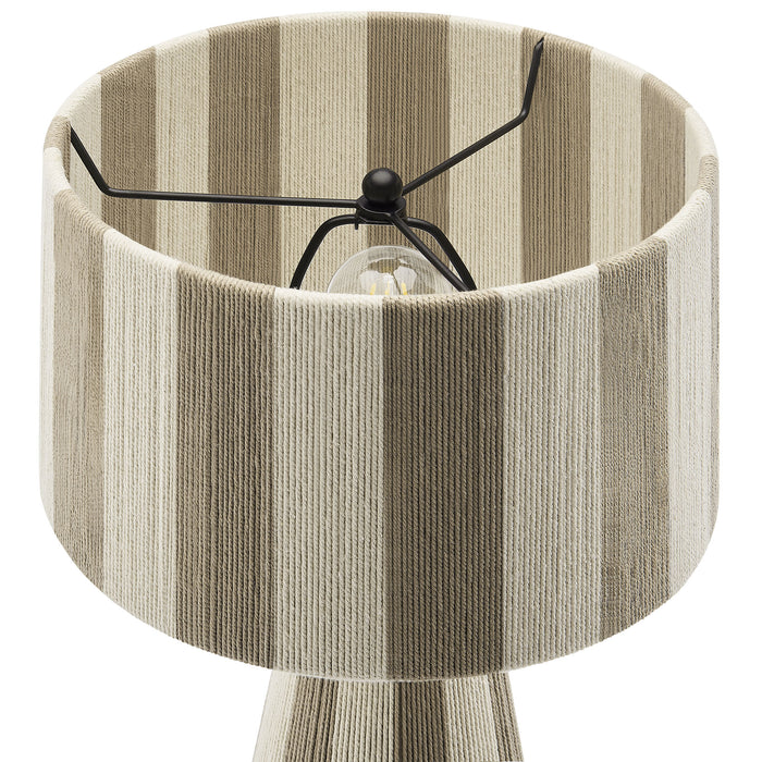 Renae Handwoven Cotton Thread Striped Table Lamp by Modway