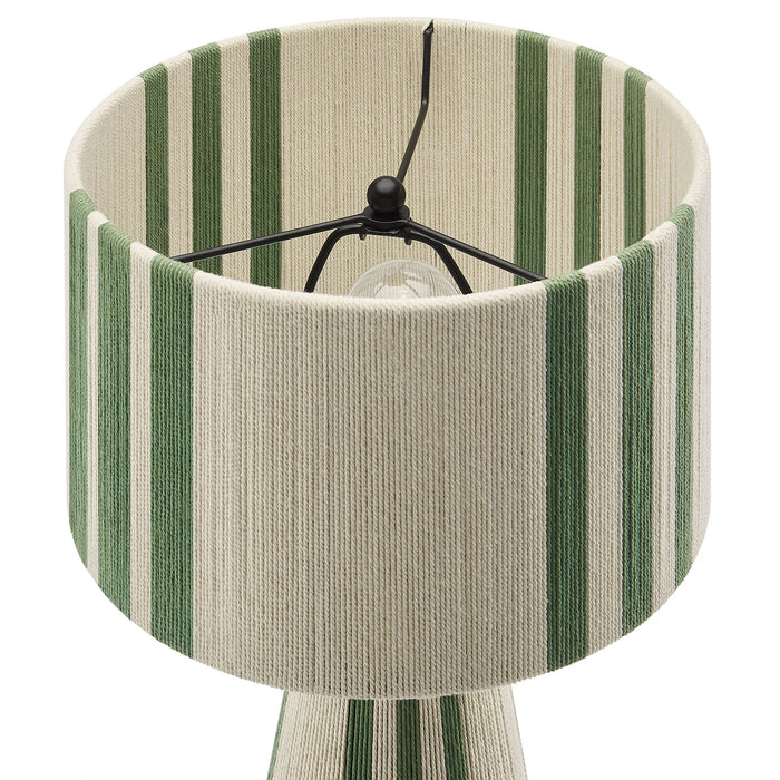 Gia Handwoven Cotton Thread Striped or Plain Table Lamp by Modway