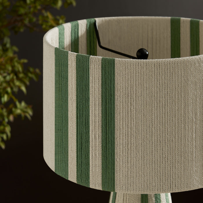 Gia Handwoven Cotton Thread Striped or Plain Table Lamp by Modway
