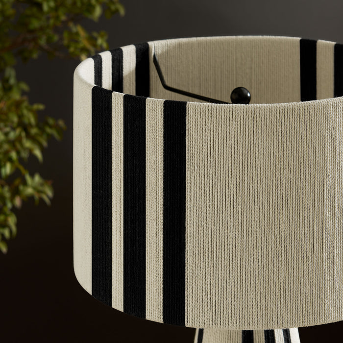 Gia Handwoven Cotton Thread Striped or Plain Table Lamp by Modway