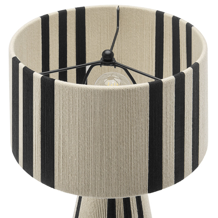 Gia Handwoven Cotton Thread Striped or Plain Table Lamp by Modway