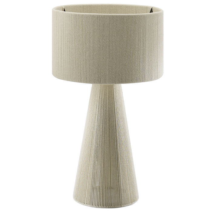 Gia Handwoven Cotton Thread Striped or Plain Table Lamp by Modway