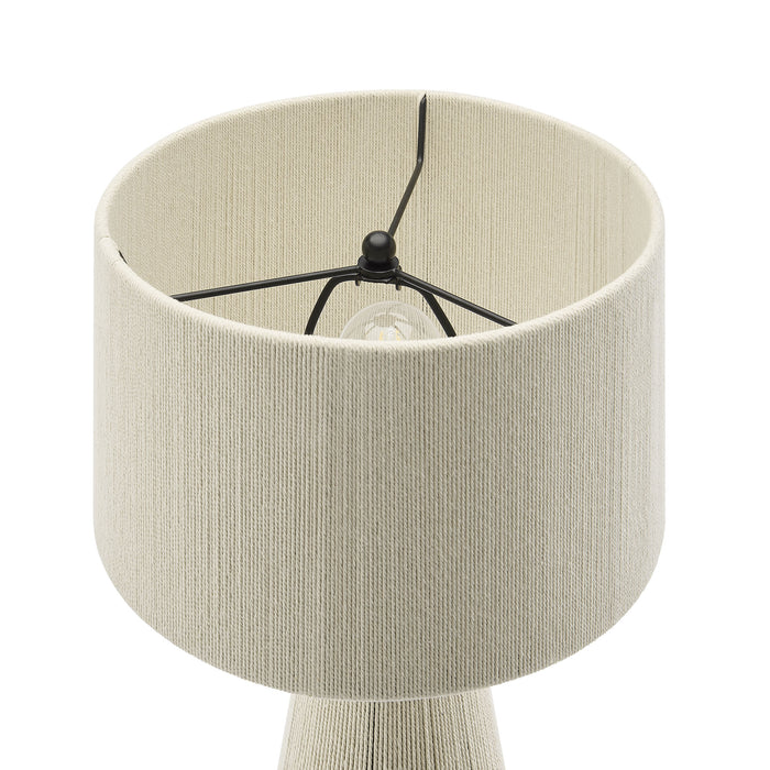 Gia Handwoven Cotton Thread Striped or Plain Table Lamp by Modway