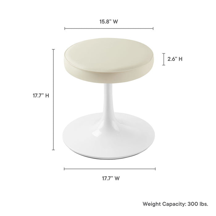 Lippa Vegan Leather Round Stool by Modway