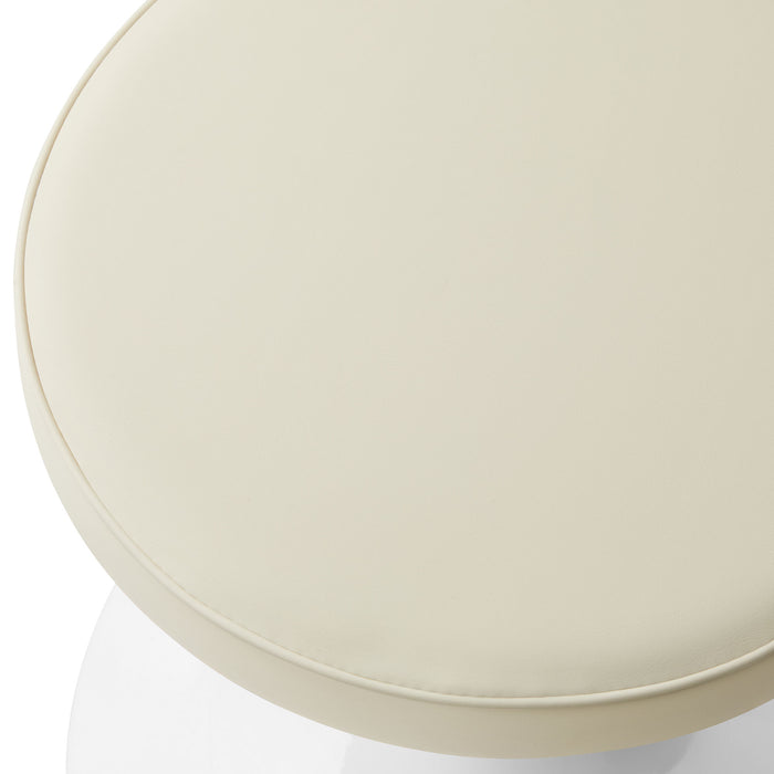 Lippa Vegan Leather Round Stool by Modway