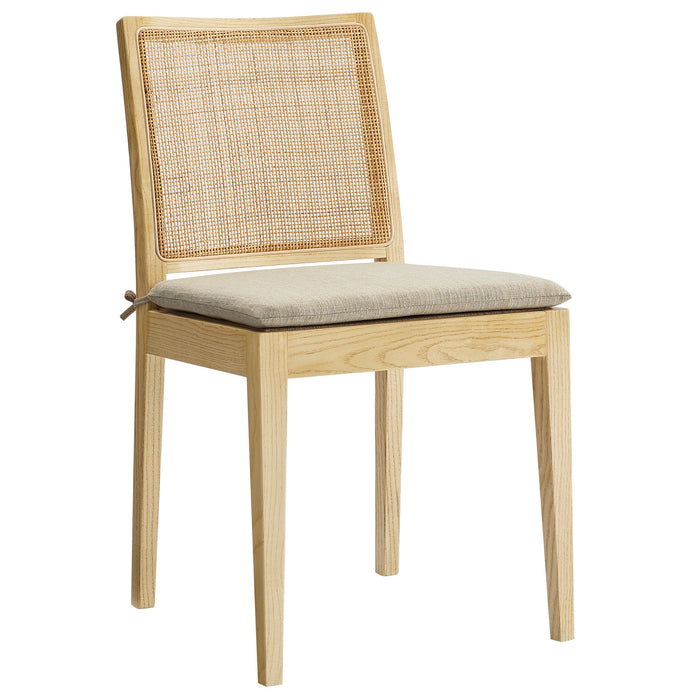 Ovard Wood and Rattan Dining Chair by Modway