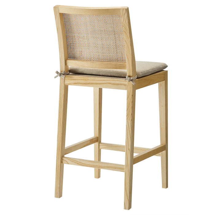 Ovard Wood and Rattan Counter Stool by Modway