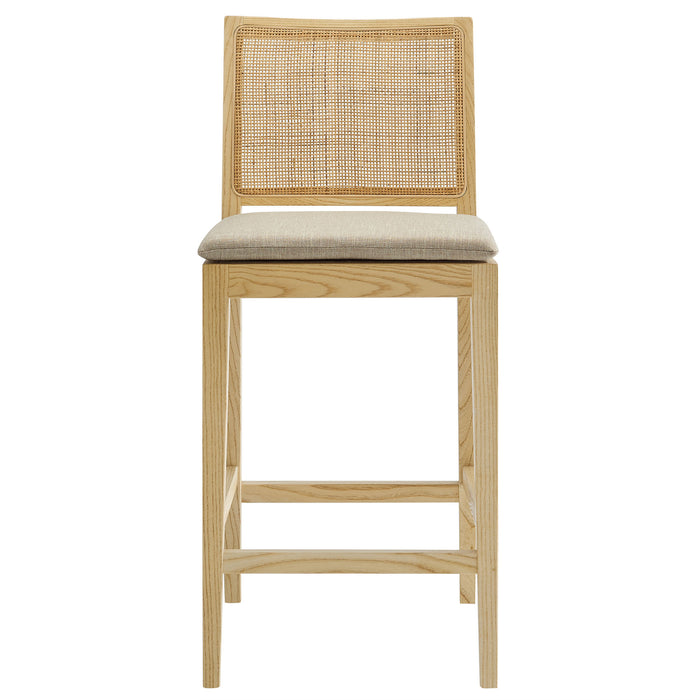 Ovard Wood and Rattan Counter Stool by Modway