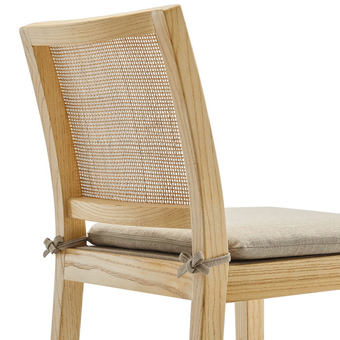 Ovard Wood and Rattan Counter Stool by Modway